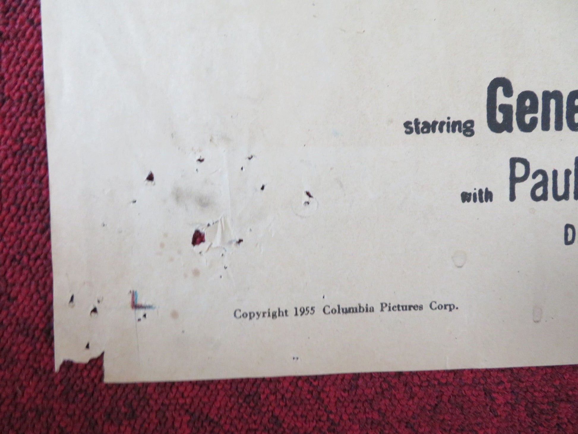 HOUSTON STORY FOLDED US ONE SHEET POSTER GENE BARRY BARBARA HALE 1955 Rendezvous Cinema Movie posters