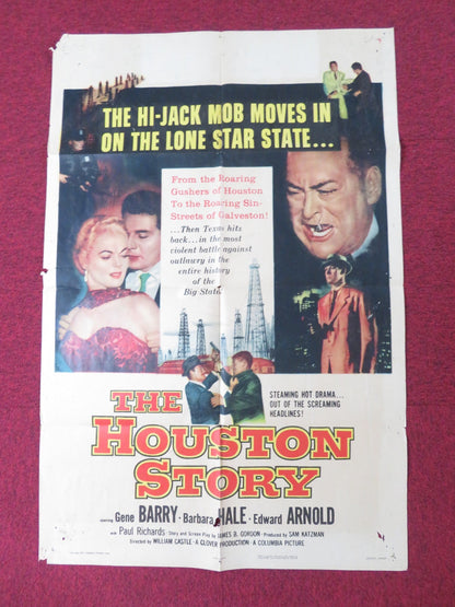 HOUSTON STORY FOLDED US ONE SHEET POSTER GENE BARRY BARBARA HALE 1955 Rendezvous Cinema Movie posters
