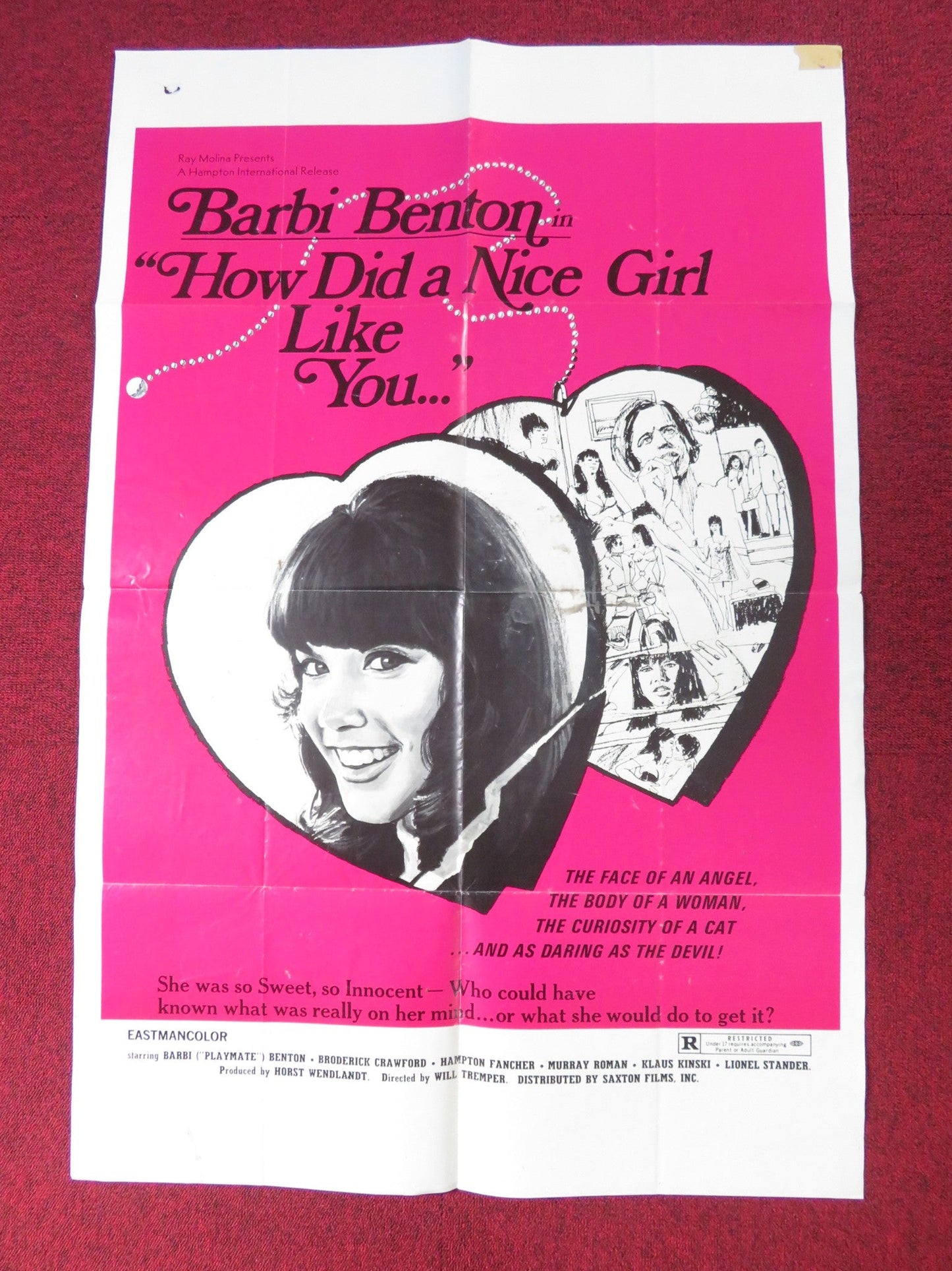 HOW DID A NICE GIRL LIKE YOU... FOLDED US ONE SHEET POSTER BARBI BENTON 1970 Rendezvous Cinema Movie posters