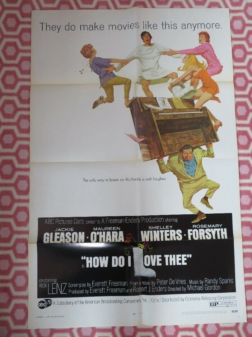 HOW DO I LOVE THEE US ORIGINAL 1 SHEET POSTER JACKIE GLEASON RETRO Rendezvous Cinema Movie posters