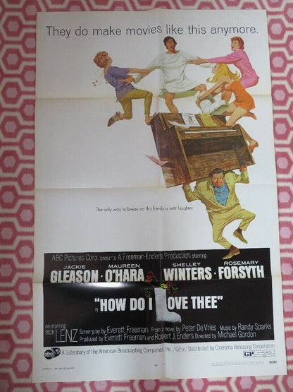 HOW DO I LOVE THEE US ORIGINAL 1 SHEET POSTER JACKIE GLEASON RETRO Rendezvous Cinema Movie posters