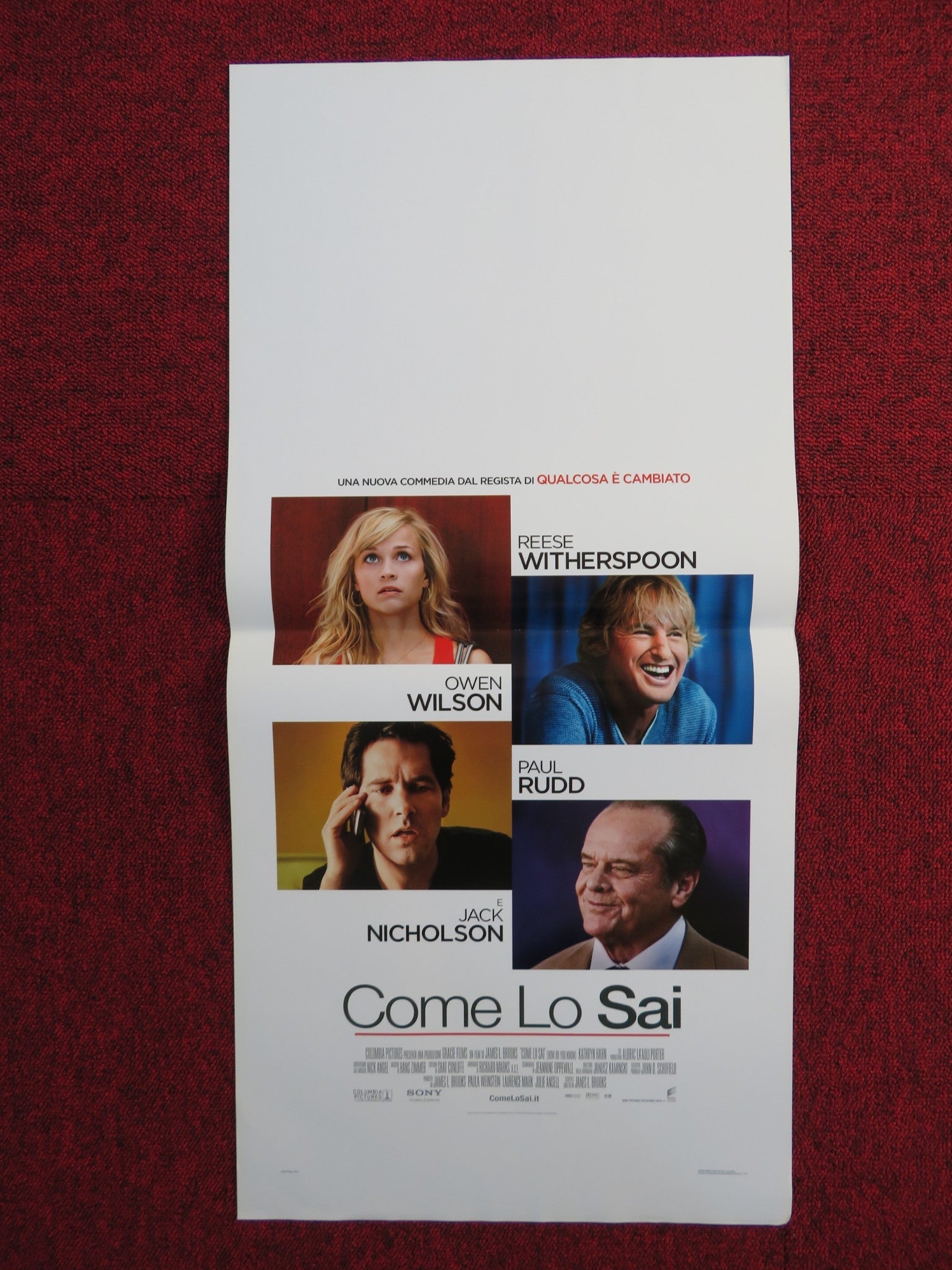 HOW DO YOU KNOW ITALIAN LOCANDINA POSTER REESE WITHERSPOON OWEN WILSON 2010 Rendezvous Cinema Movie posters