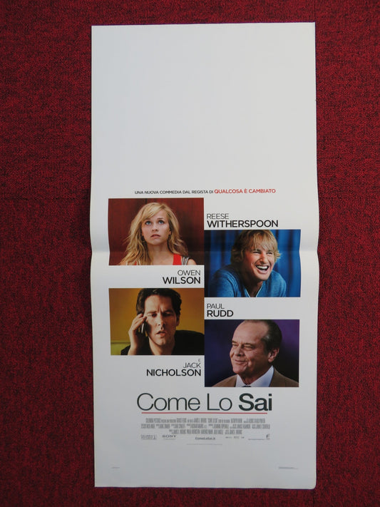 HOW DO YOU KNOW ITALIAN LOCANDINA POSTER REESE WITHERSPOON OWEN WILSON 2010 Rendezvous Cinema Movie posters