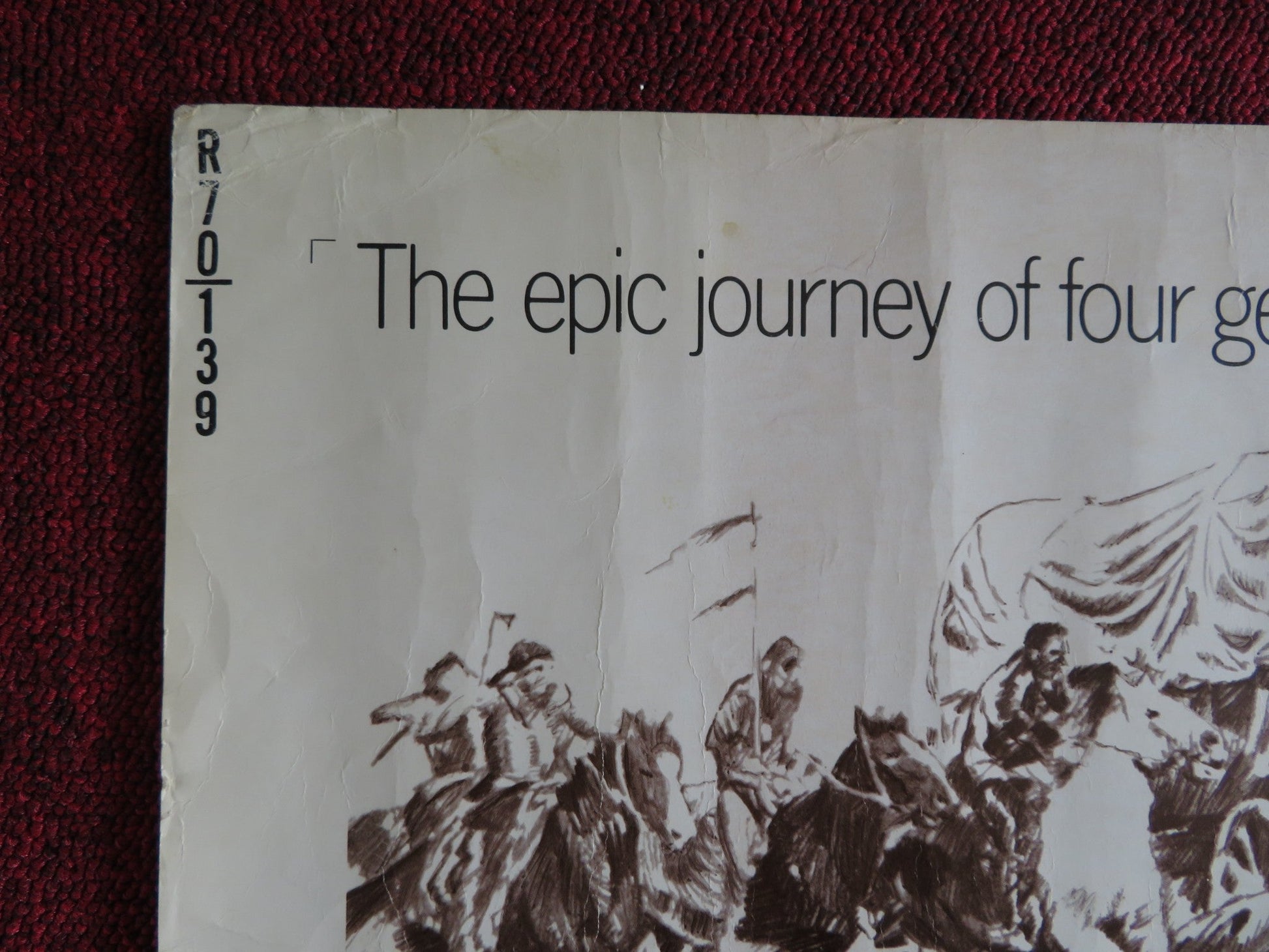 HOW THE WEST WAS WON US HALF SHEET (22"x 28") POSTER C. BAKER JOHN WAYNE 1970 Rendezvous Cinema Movie posters