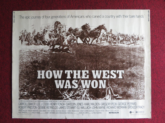 HOW THE WEST WAS WON US HALF SHEET (22"x 28") POSTER C. BAKER JOHN WAYNE 1970 Rendezvous Cinema Movie posters