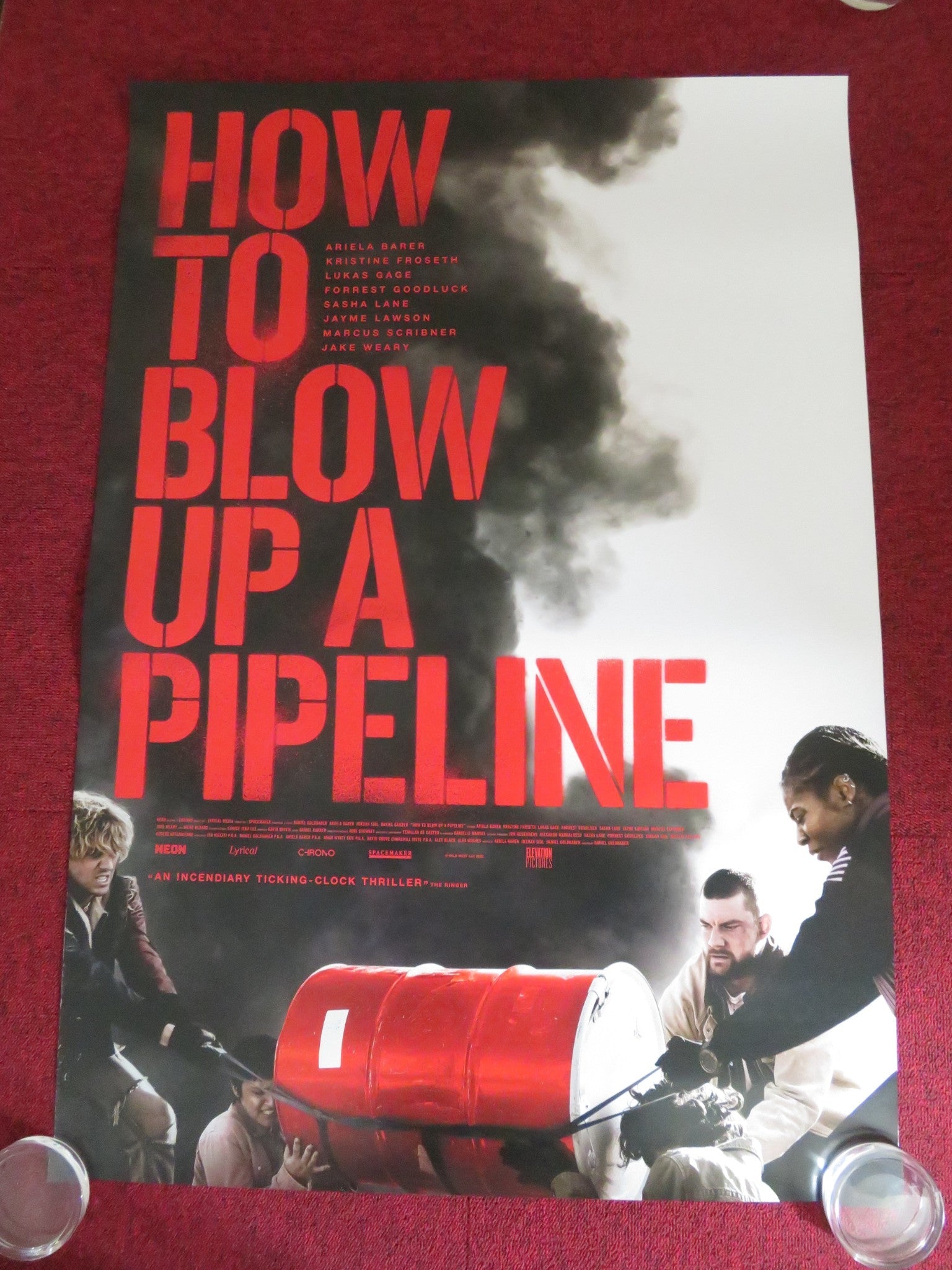 HOW TO BLOW UP A PIPELINE US ONE SHEET ROLLED POSTER ARIELA BARER 2022 Rendezvous Cinema Movie posters