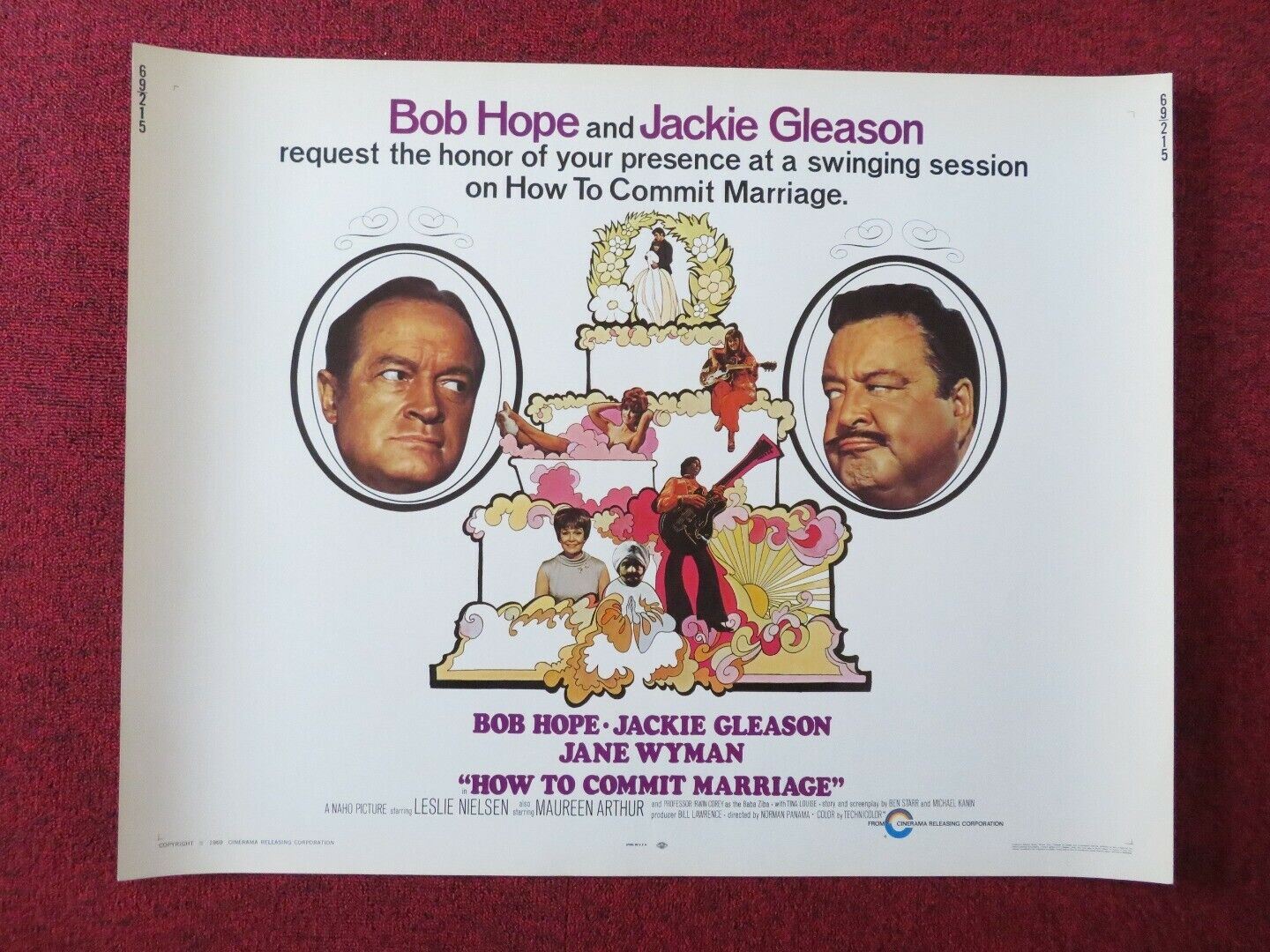 HOW TO COMMIT TO MARRIAGE US HALF SHEET (22"x 28") POSTER BOB HOPE 1969 Movie posters