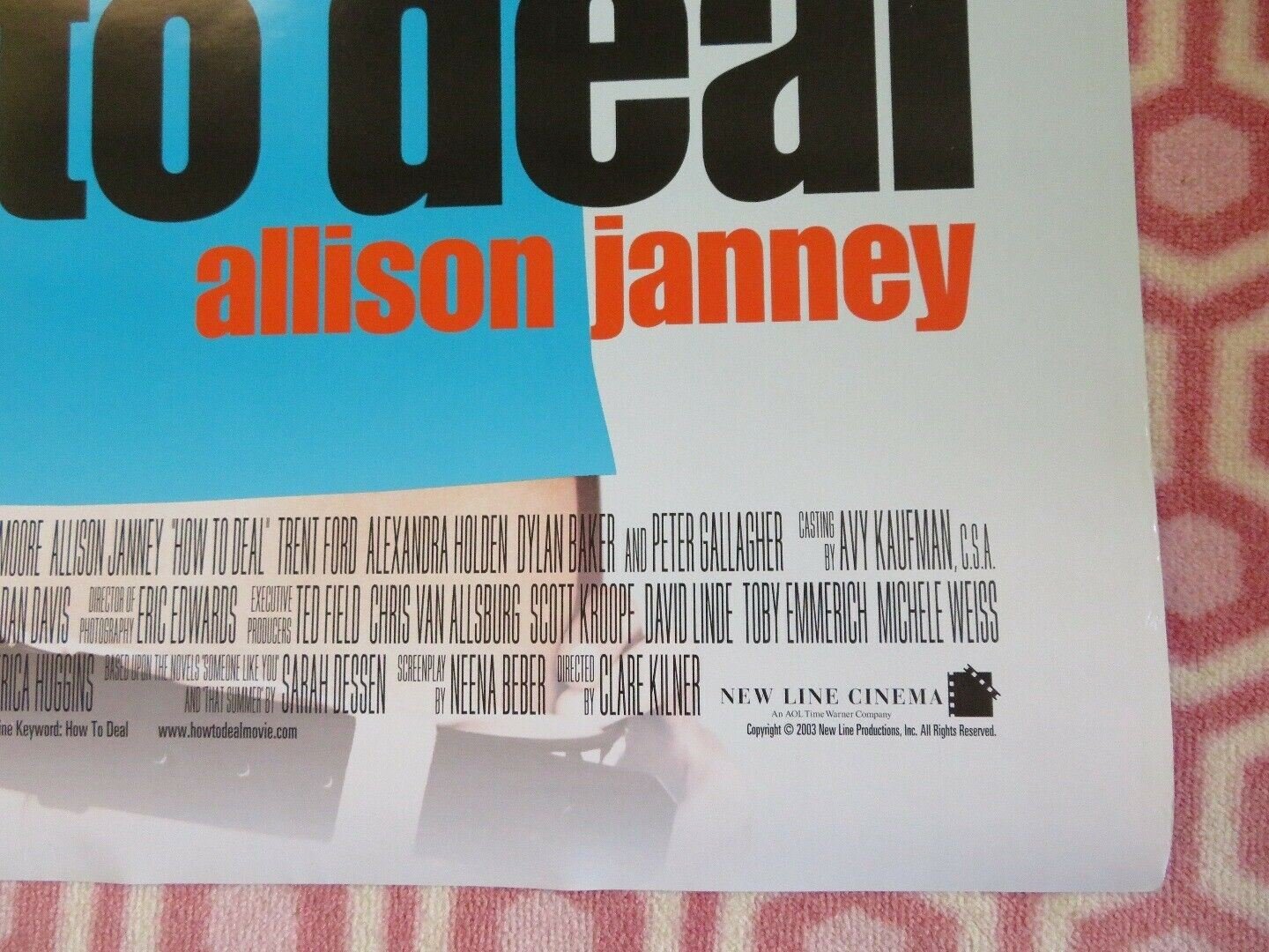 HOW TO DEAL ONE SHEET ROLLED POSTER ALLISON JANNEY MANDY MOORE 2003 - Rendezvous Cinema