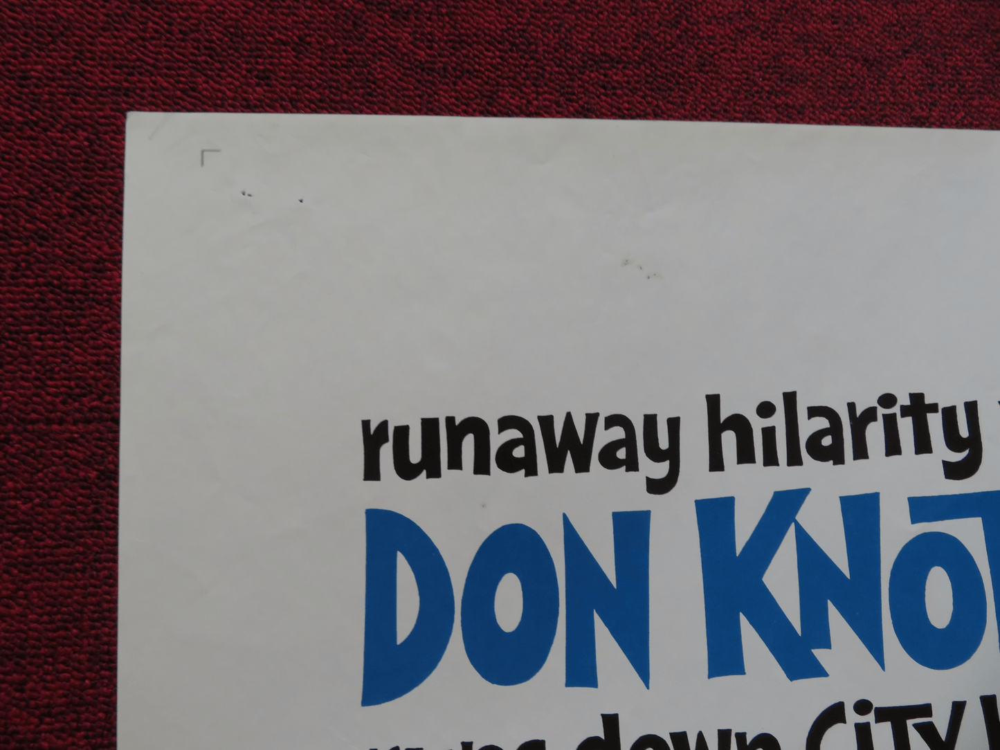 HOW TO FRAME A FIGG FOLDED US ONE SHEET POSTER DON KNOTTS JOE FLYNN 1971 Rendezvous Cinema Movie posters