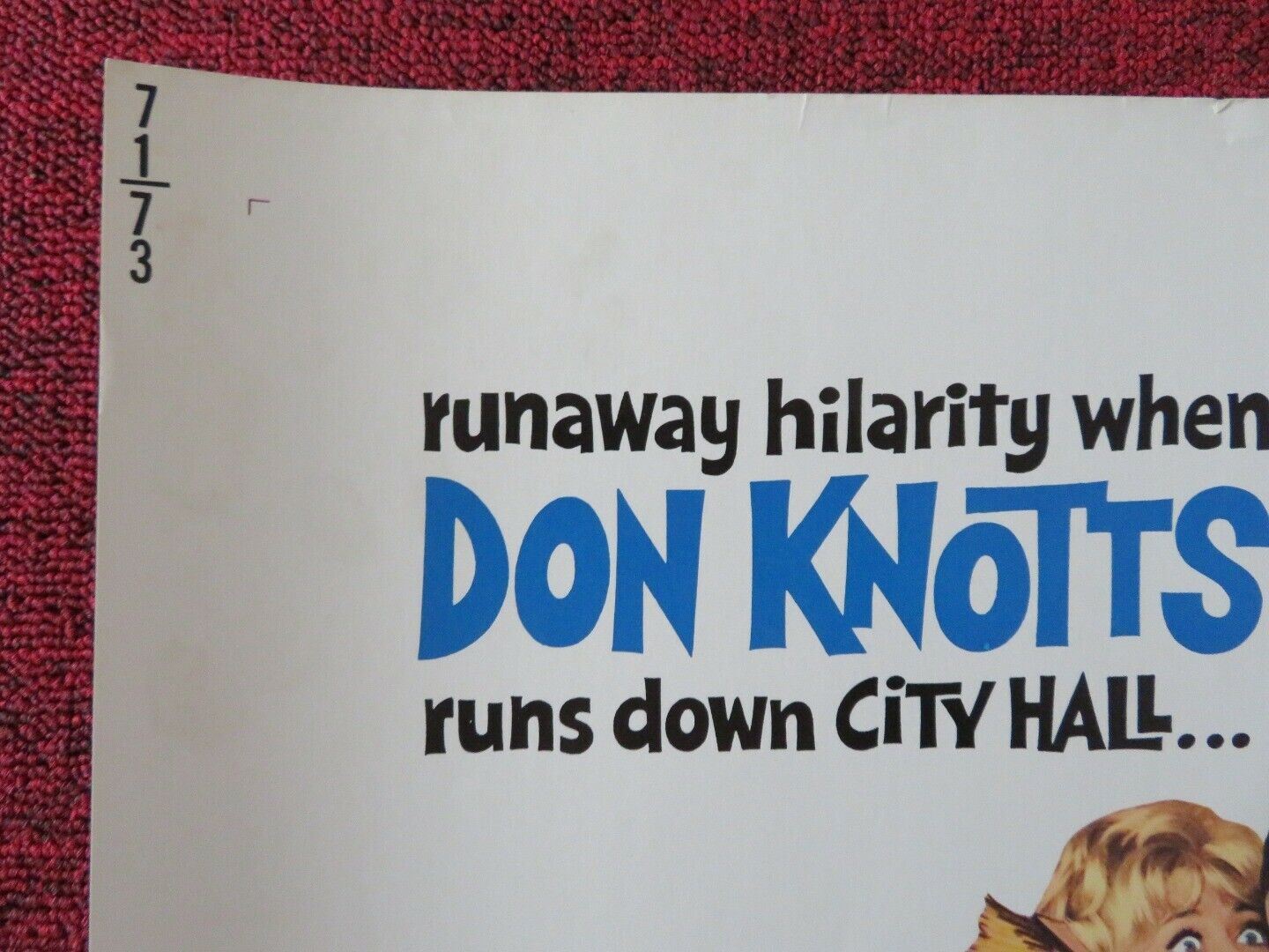 HOW TO FRAME A FIGG US HALF SHEET (22"x 28") POSTER JOE FLYNN ELAINE JOYCE '71 Movie posters