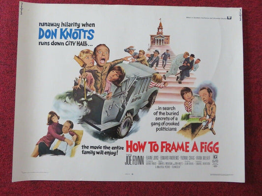 HOW TO FRAME A FIGG US HALF SHEET (22"x 28") POSTER JOE FLYNN ELAINE JOYCE '71 Movie posters
