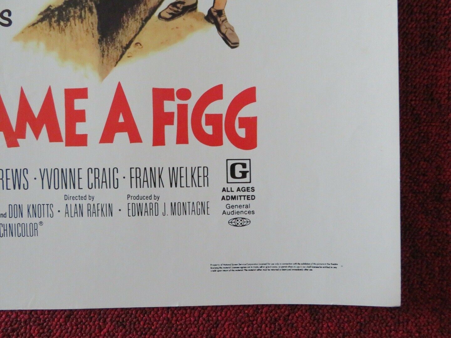 HOW TO FRAME A FIGG US HALF SHEET (22"x 28") POSTER JOE FLYNN ELAINE JOYCE '71 Movie posters