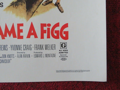 HOW TO FRAME A FIGG US HALF SHEET (22"x 28") POSTER JOE FLYNN ELAINE JOYCE '71 Movie posters