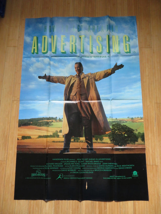HOW TO GET AHEAD IN ADVERTISING UK 4 SHEET POSTER RICHARD E. GRANT R. WARD 1989 Rendezvous Cinema Movie posters