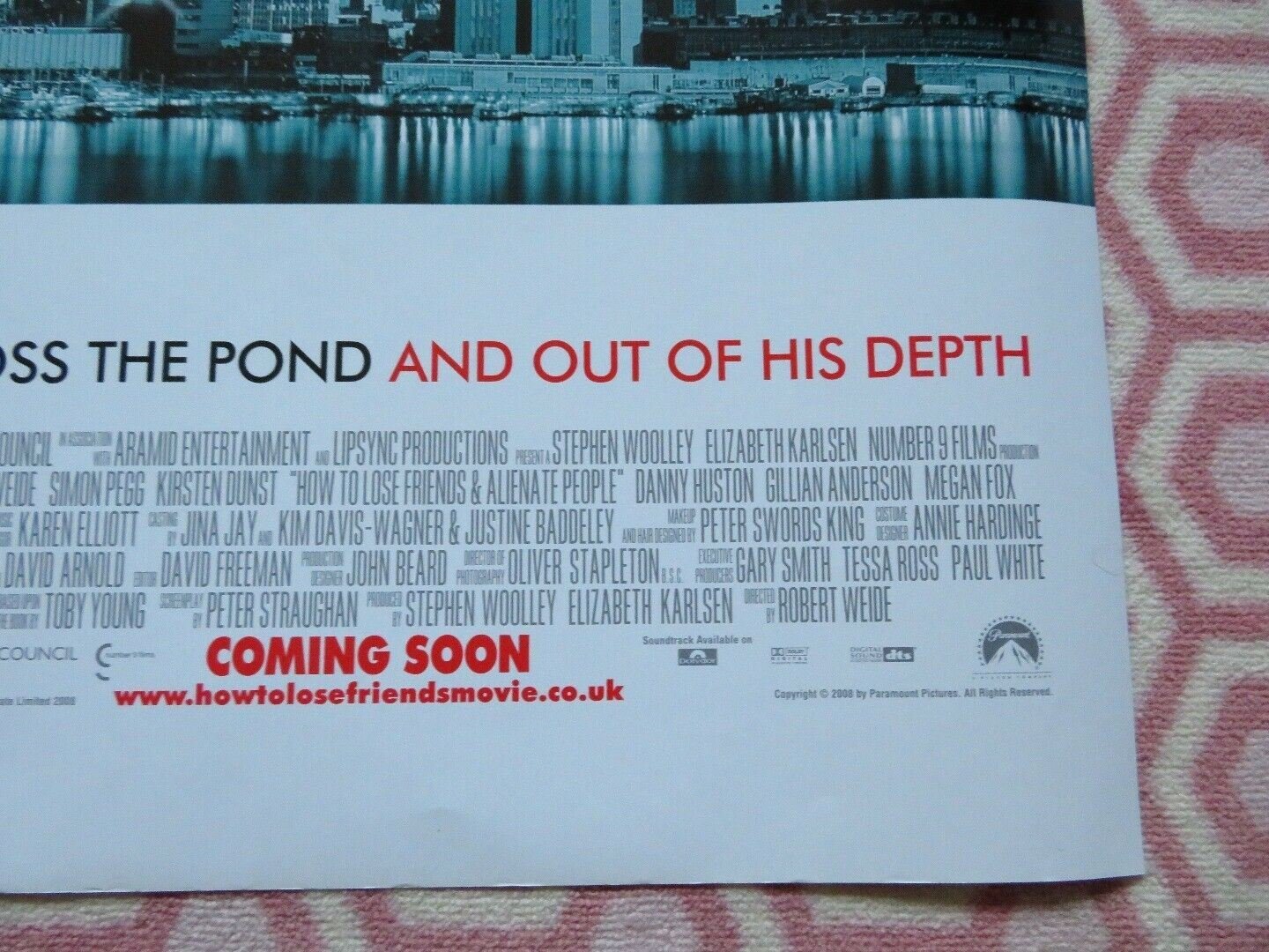 HOW TO LOSE FRIENDS & ALIENATE PEOPLE QUAD (30"x 40") ROLLED POSTER SIMON PEGG Movie posters