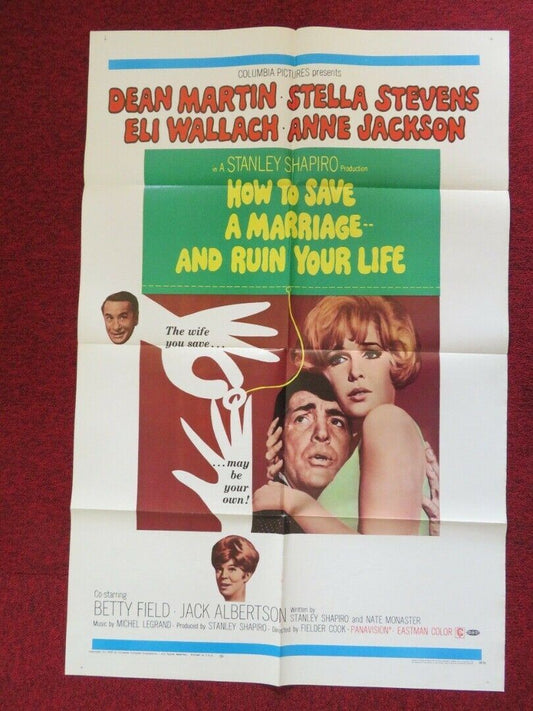 HOW TO SAVE A MARRIAGE AND RUIN YOUR LIFE FOLDED US ONE SHEET POSTER 1968 Movie posters