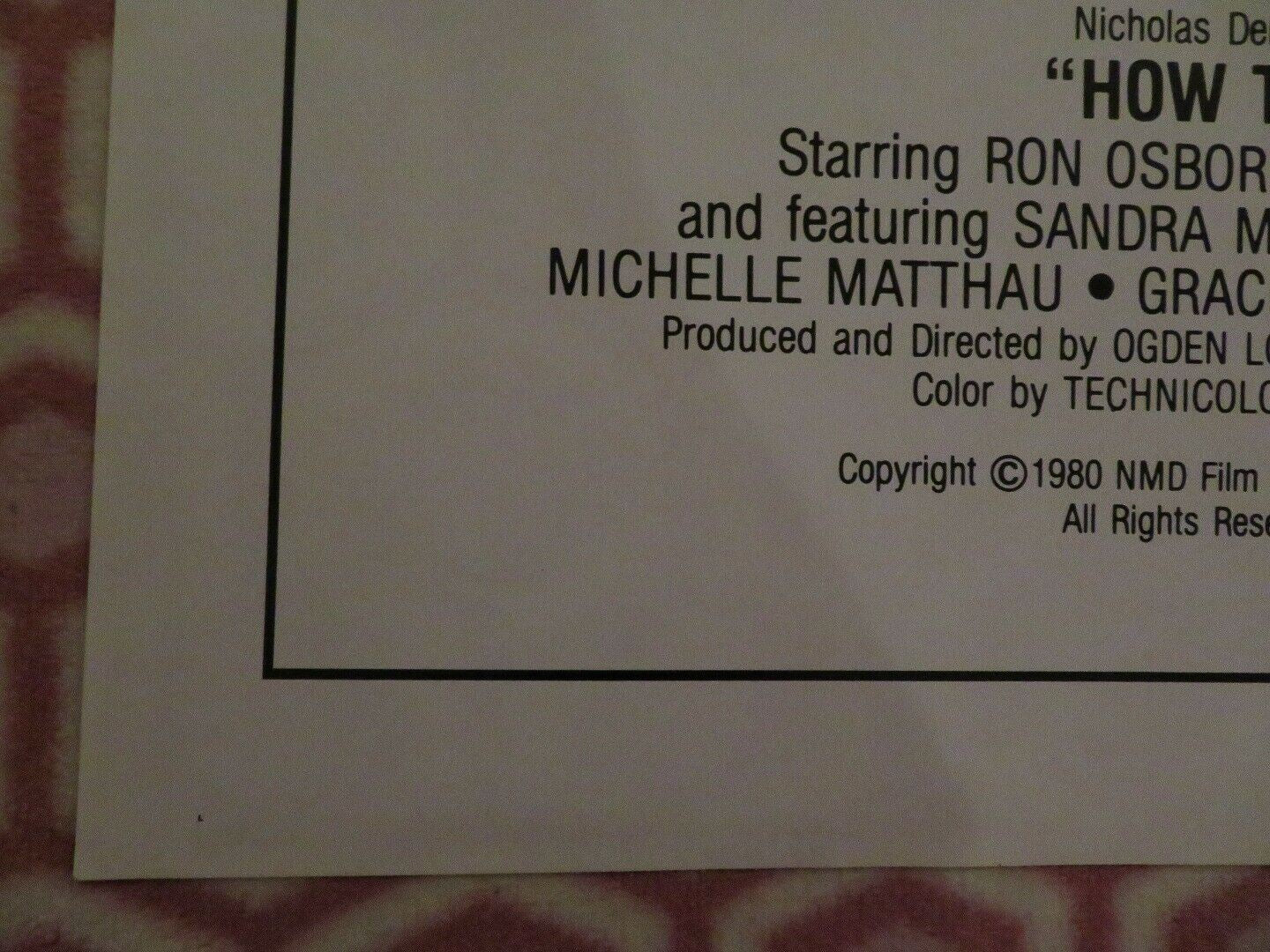 HOW TO SCORE WITH GIRLS (CRY YOUR PURPLE HEART OUT) FOLDED US ONE SHEET POSTER Movie posters