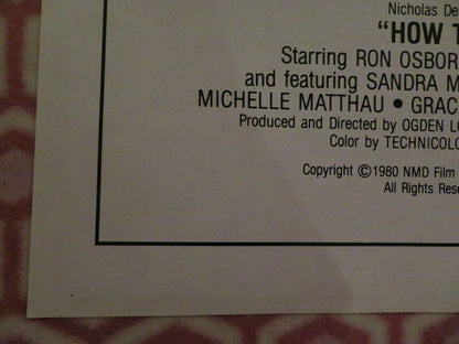 HOW TO SCORE WITH GIRLS (CRY YOUR PURPLE HEART OUT) FOLDED US ONE SHEET POSTER Movie posters