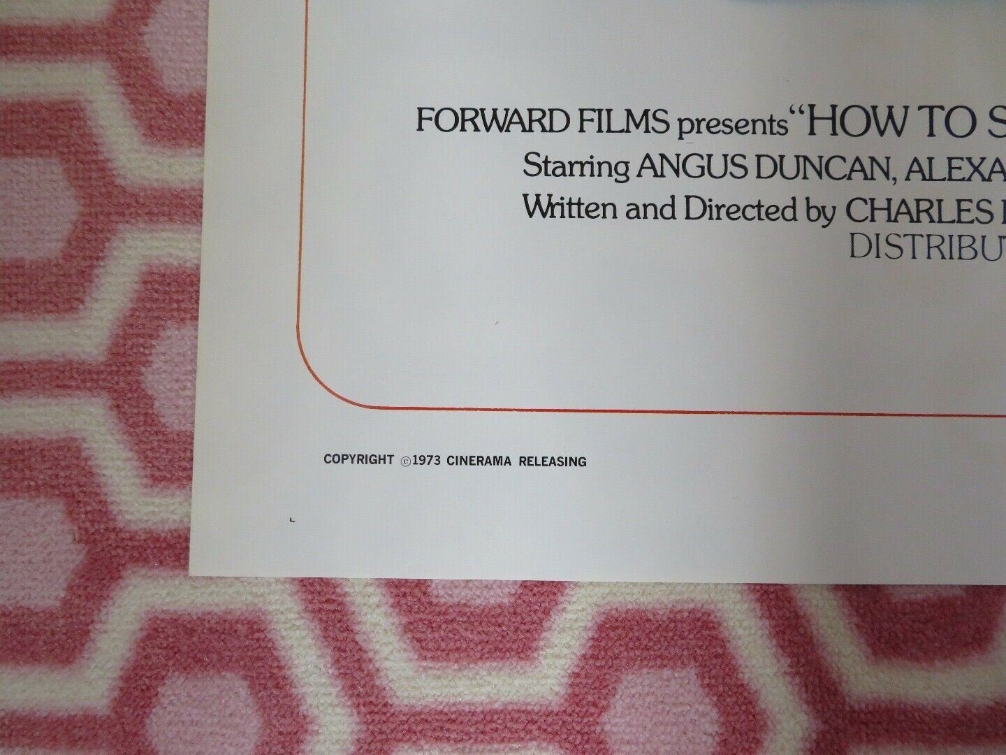 HOW TO SEDUCE A WOMAN 1973 US ORIGINAL 1 SHEET POSTER ANGUS DUNCAN RETRO Movie posters