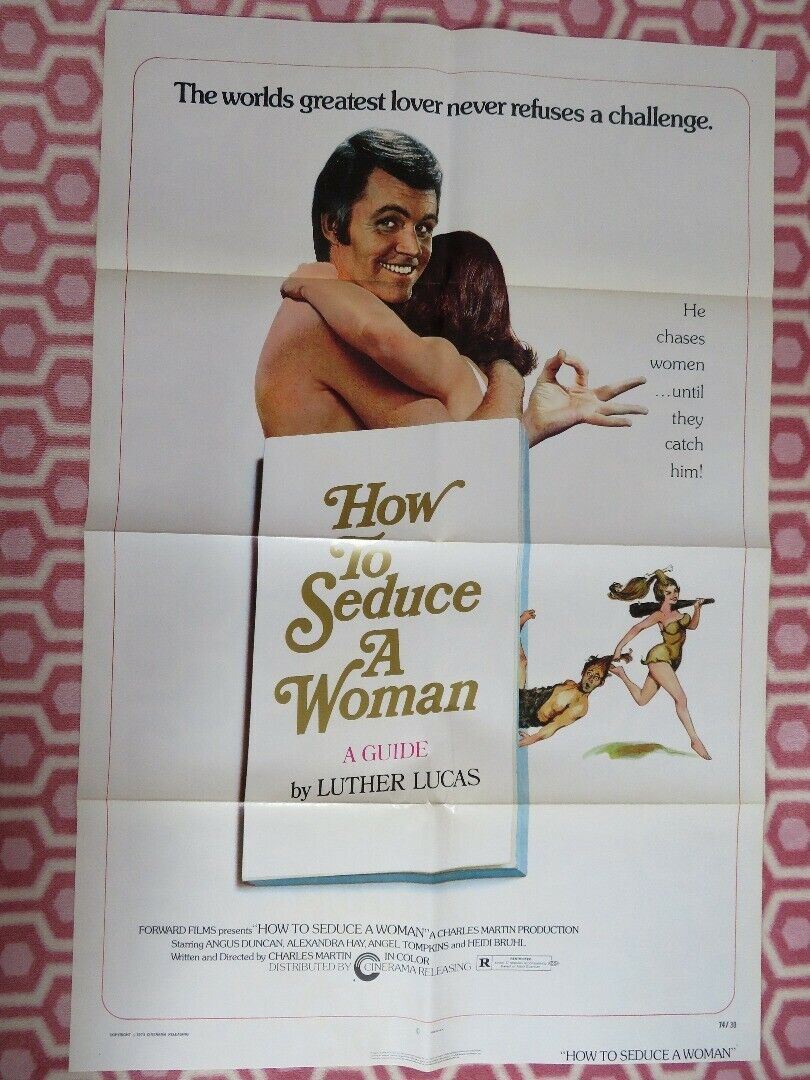 HOW TO SEDUCE A WOMAN 1973 US ORIGINAL 1 SHEET POSTER ANGUS DUNCAN RETRO Movie posters