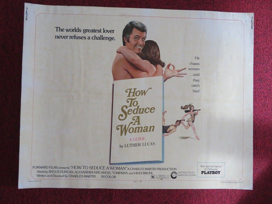 HOW TO SEDUCE A WOMAN US HALF SHEET (22"x 28") POSTER ANGUS DUNCAN 1974 Movie posters