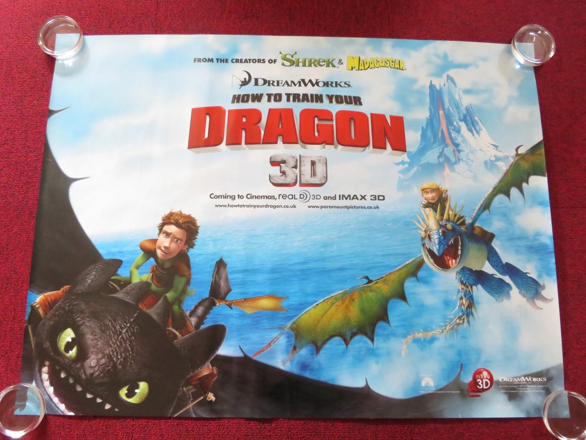 HOW TO TRAIN YOUR DRAGON UK QUAD ROLLED POSTER JAY BARUCHEL GERARD BUTLER 2010 Rendezvous Cinema Movie posters