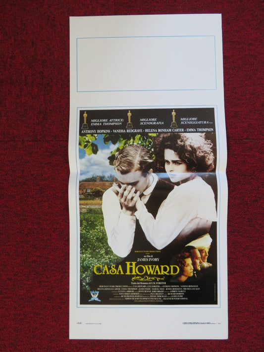 HOWARDS END ITALIAN LOCANDINA (27.5"x13") POSTER ANTHONY HOPKINS H.B.CARTER 1993 Rendezvous Cinema Movie posters