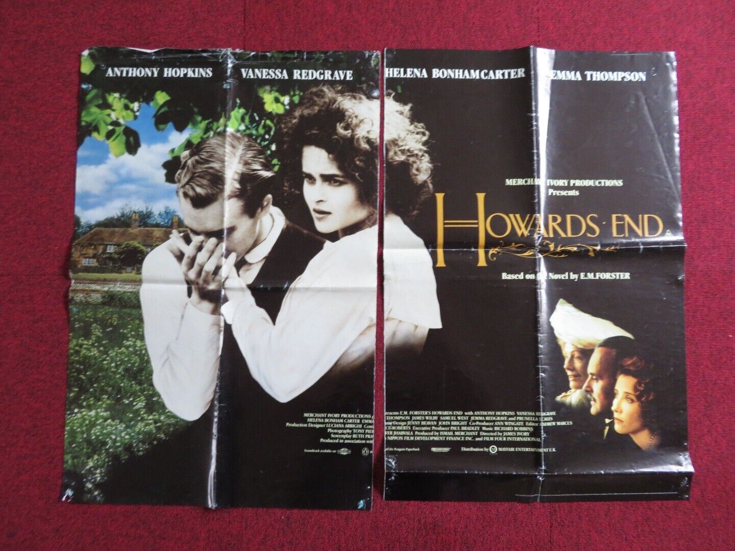 HOWARD'S END UK QUAD POSTER HELENA BONHAM CARTER ANTHONY HOPKINS 1992 Movie posters