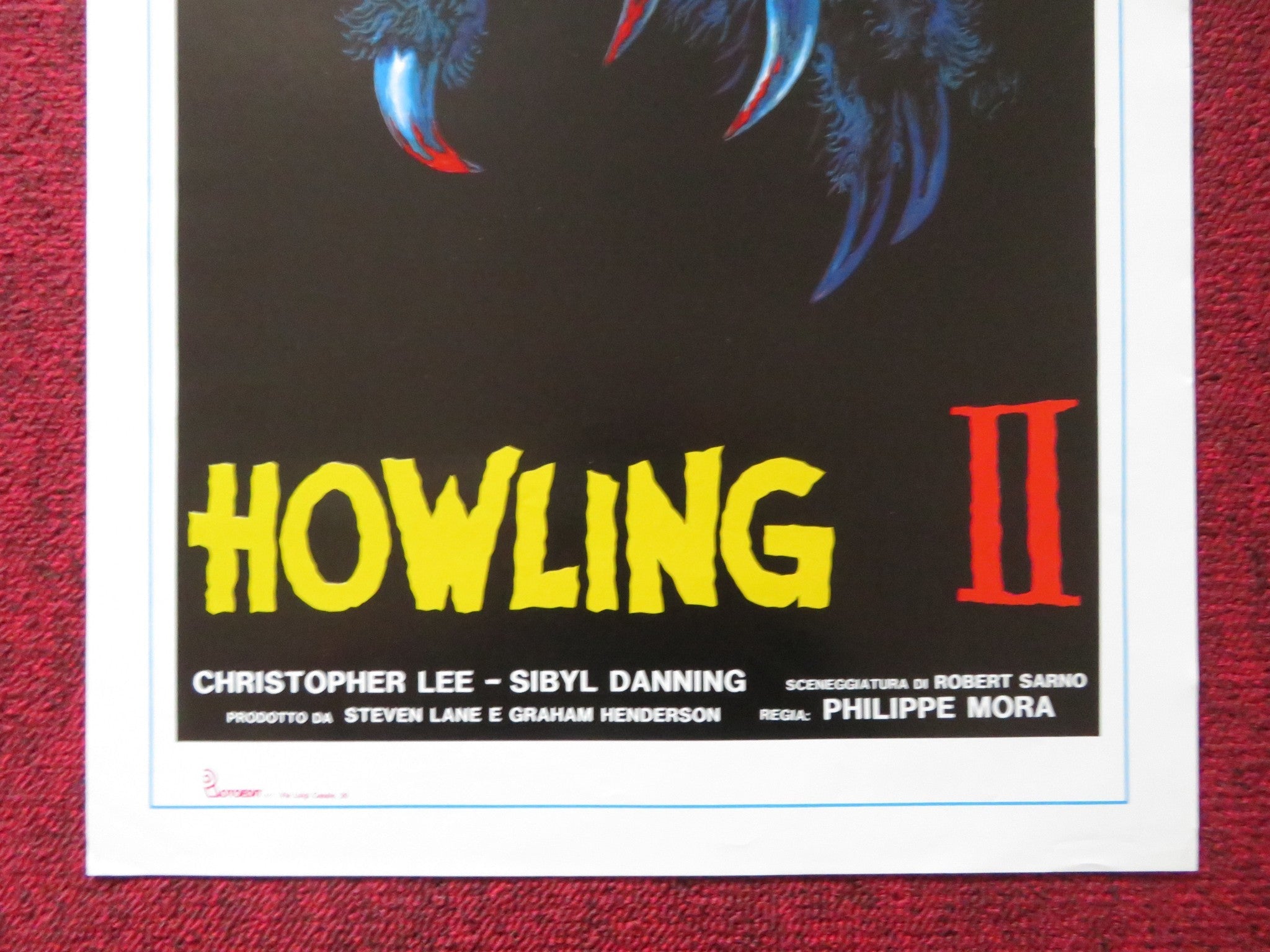 HOWLING II: YOUR SISTER IS A WEREWOLF ITALIAN LOCANDINA POSTER C. LEE ...