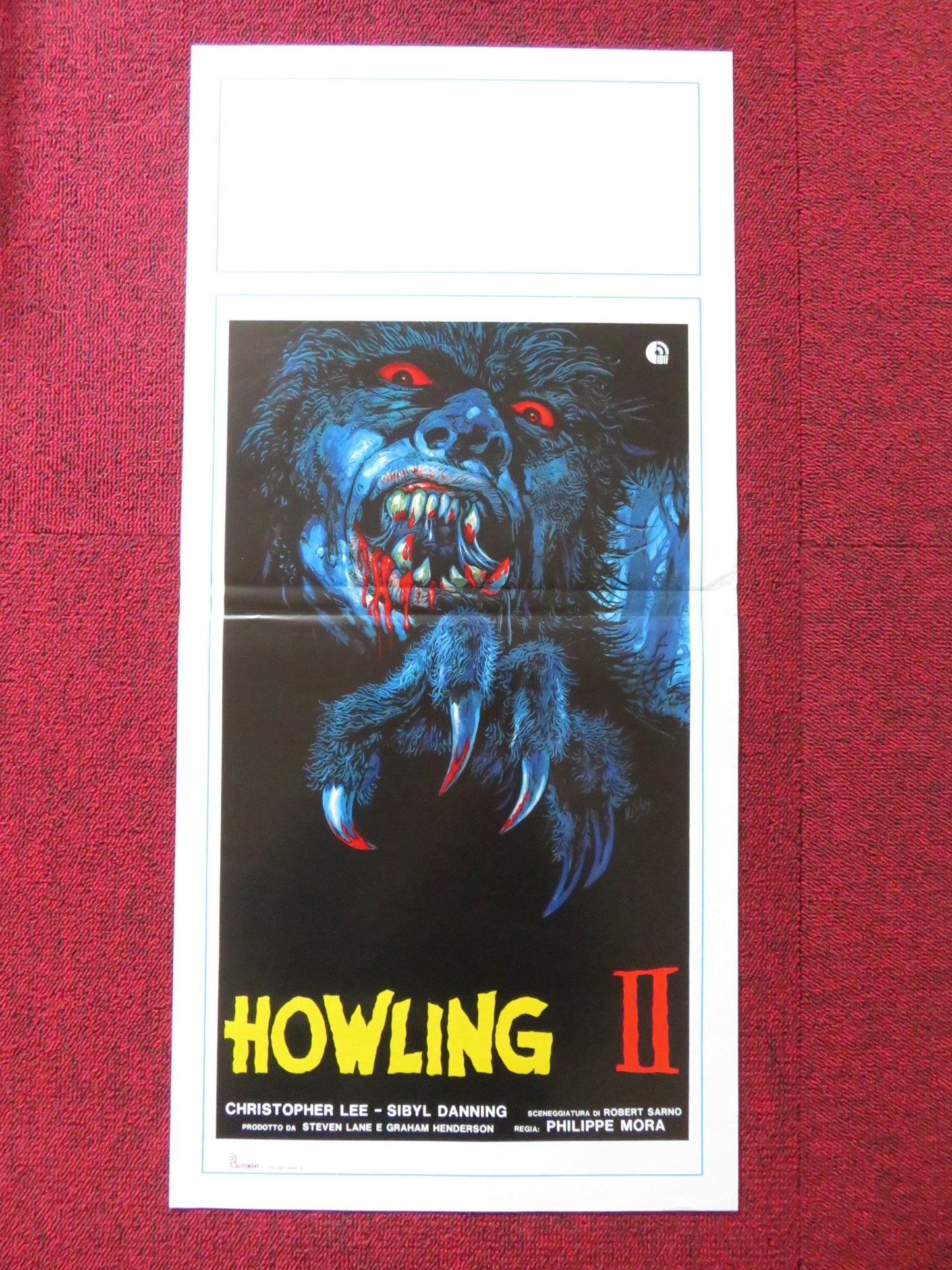 HOWLING II: YOUR SISTER IS A WEREWOLF ITALIAN LOCANDINA POSTER C. LEE 1985 Rendezvous Cinema Movie posters
