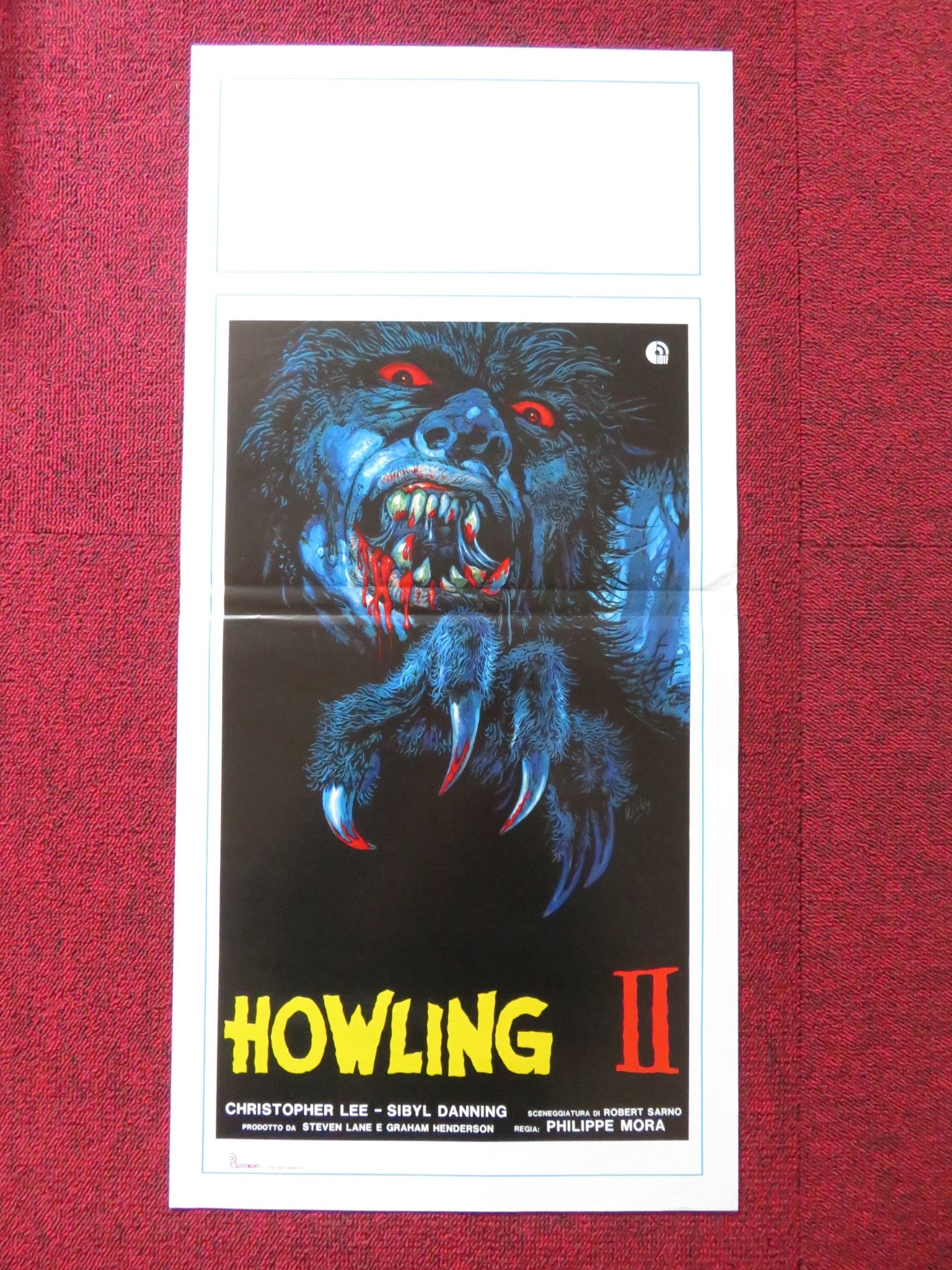 HOWLING II: YOUR SISTER IS A WEREWOLF ITALIAN LOCANDINA POSTER C. LEE 1985 Rendezvous Cinema Movie posters