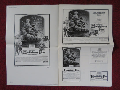 HUCKLEBERRY FINN UNCUT UNITED ARTISTS FOLDED PRESS BOOK JEFF EAST 1974 Rendezvous Cinema Movie posters