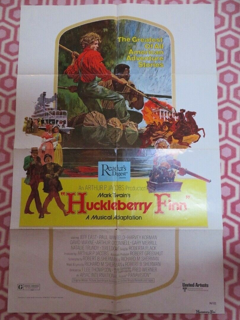HUCKLEBERRY FINN US ONE SHEET POSTER JEFF EAST PAUL WINFIELD 1974 Movie posters