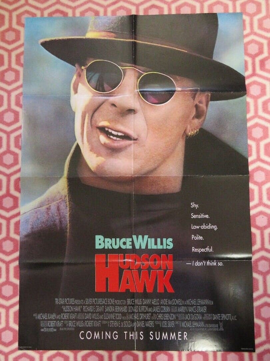 HUDSON HAWK ADVANCE US ONE SHEET POSTER BRUCE WILLIS 1991 Movie posters