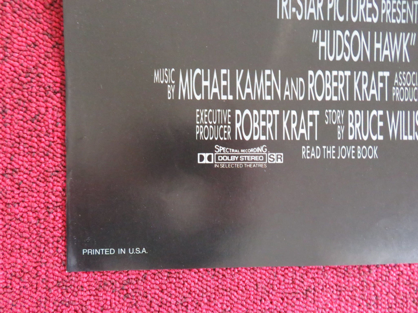 HUDSON HAWK - B FOLDED US ONE SHEET POSTER BRUCE WILLIS ANDIE MACDOWELL 1991 Rendezvous Cinema Movie posters