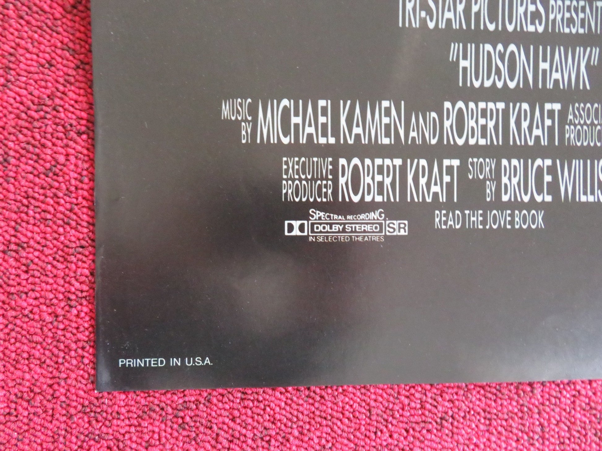 HUDSON HAWK - B FOLDED US ONE SHEET POSTER BRUCE WILLIS ANDIE MACDOWELL 1991 Rendezvous Cinema Movie posters