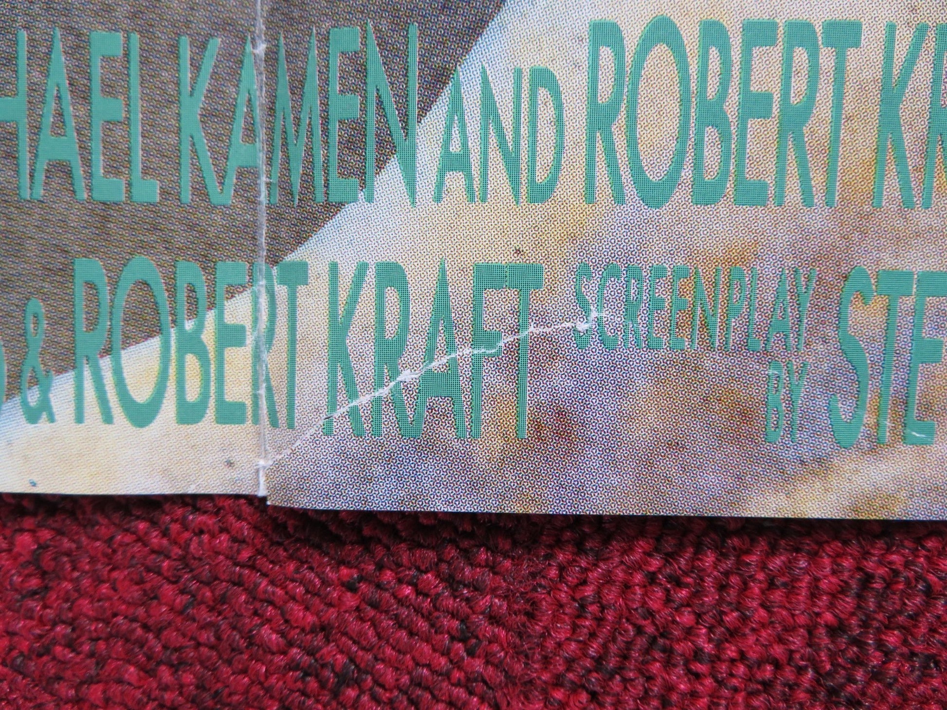 HUDSON HAWK UK QUAD POSTER FOLDED BRUCE WILLIS ANDIE MACDOWELL 1991 Rendezvous Cinema Movie posters