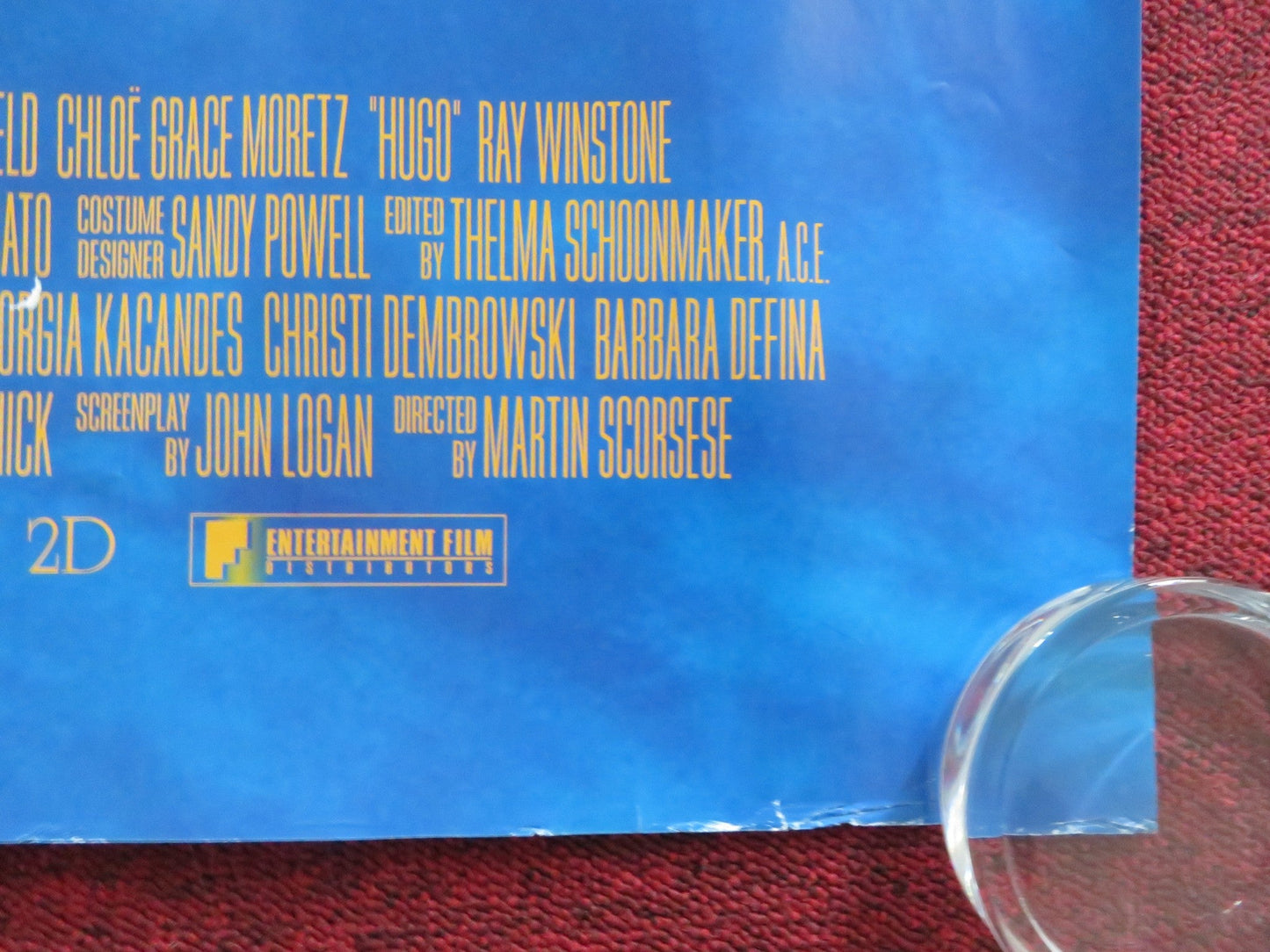 HUGO UK QUAD (30"x 40") ROLLED POSTER SCORSESE BEN KINGSLEY 2011 Rendezvous Cinema Movie posters