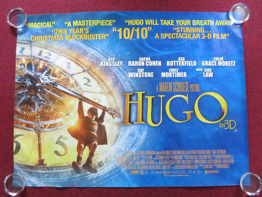 HUGO UK QUAD (30"x 40") ROLLED POSTER SCORSESE BEN KINGSLEY 2011 Rendezvous Cinema Movie posters
