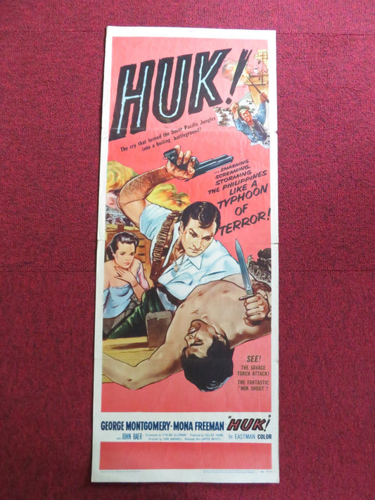 HUK! US INSERT (14"x 36") POSTER GEORGE MONTGOMERY MONA FREEMAN 1958 Rendezvous Cinema Movie posters
