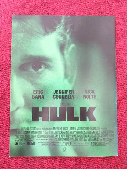 HULK JAPANESE BROCHURE / PRESS BOOK MARVEL ERIC BANA NICK NOLTE 2003 Rendezvous Cinema Movie posters