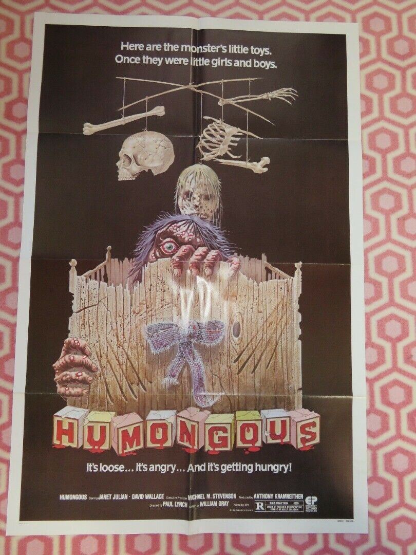 HUMONGUS FOLDED US ONE SHEET POSTER DAVID WALLACE JANET JULIAN 1982 Movie posters