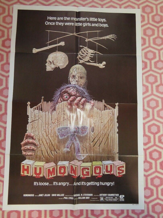HUMONGUS FOLDED US ONE SHEET POSTER DAVID WALLACE JANET JULIAN 1982 Movie posters