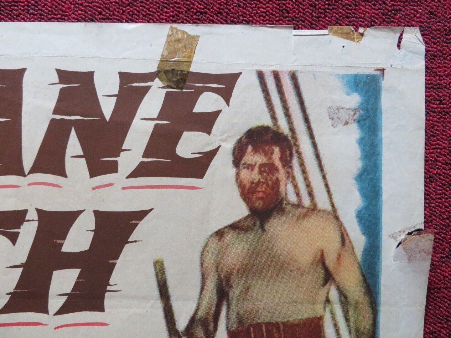 HURRUCANE SMITH FOLDED US ONE SHEET POSTER YVONNE DE CARLO JOHN IRELAND 1952 Movie posters