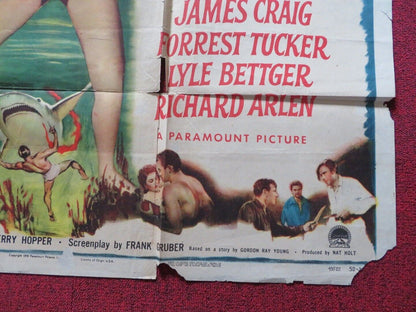 HURRUCANE SMITH FOLDED US ONE SHEET POSTER YVONNE DE CARLO JOHN IRELAND 1952 Movie posters