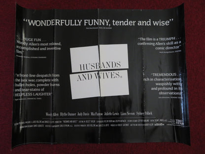 HUSBANDS AND WIVES UK QUAD (30"x 40") ROLLED POSTER WOODY ALLEN MIA FARROW 1992 Rendezvous Cinema Movie posters