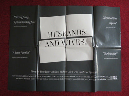 HUSBANDS AND WIVES UK QUAD POSTER NICK METROPOLIS WOODY ALLEN 1992 Movie posters