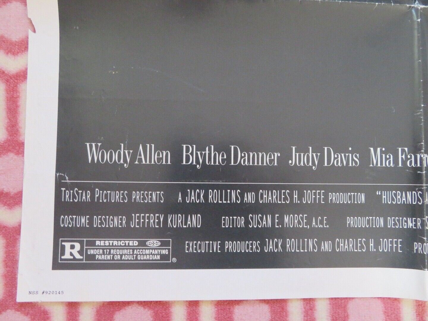 HUSBANDS AND WIVES US ONE SHEET POSTER WOODY ALLEN JULIETTE LEWIS 1992 Movie posters