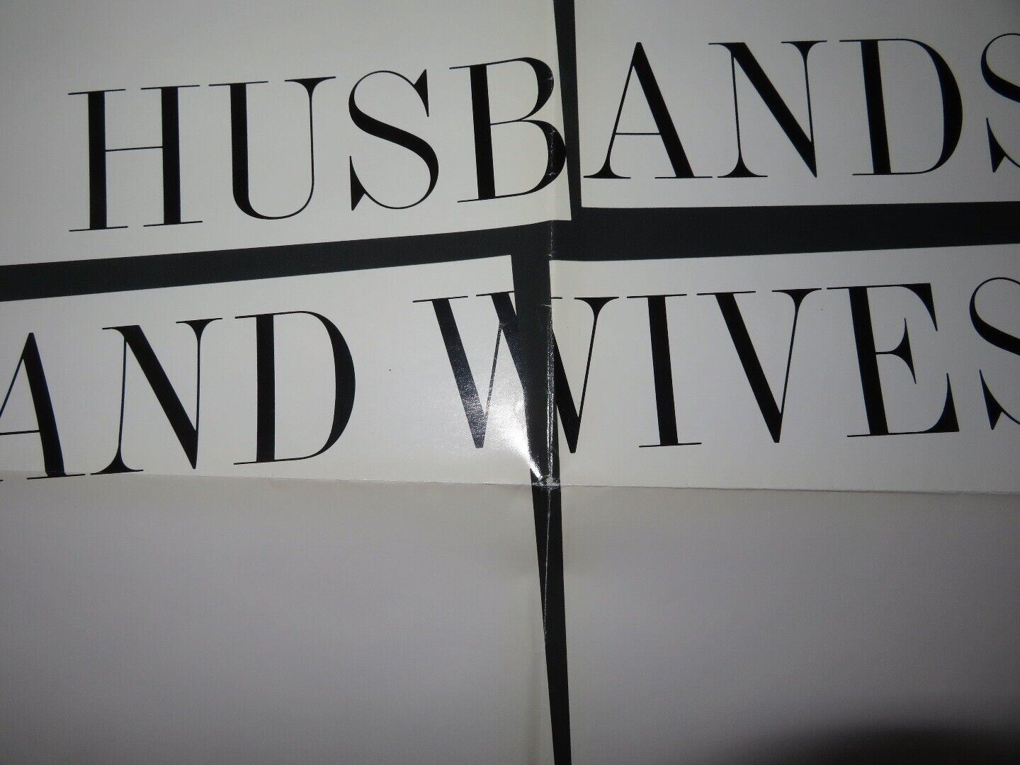 HUSBANDS AND WIVES US ONE SHEET POSTER WOODY ALLEN JULIETTE LEWIS 1992 Movie posters