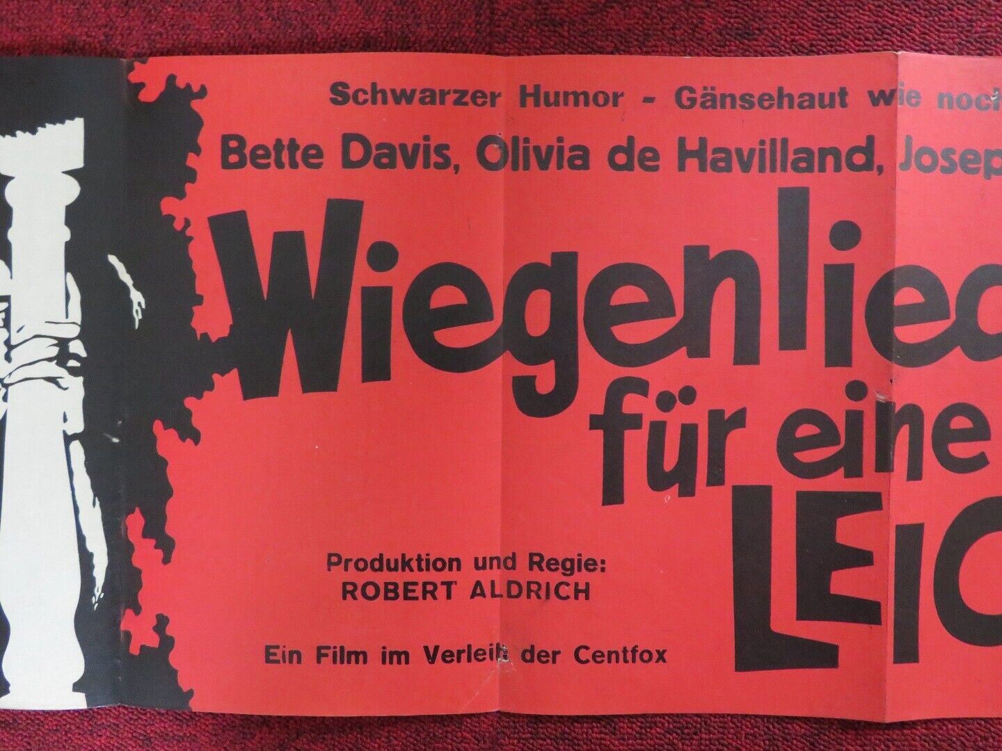 HUSH...HUSH, SWEET CHARLOTTE GERMAN POSTER (27"x 11.5") BETTE DAVIS 1964 Movie posters